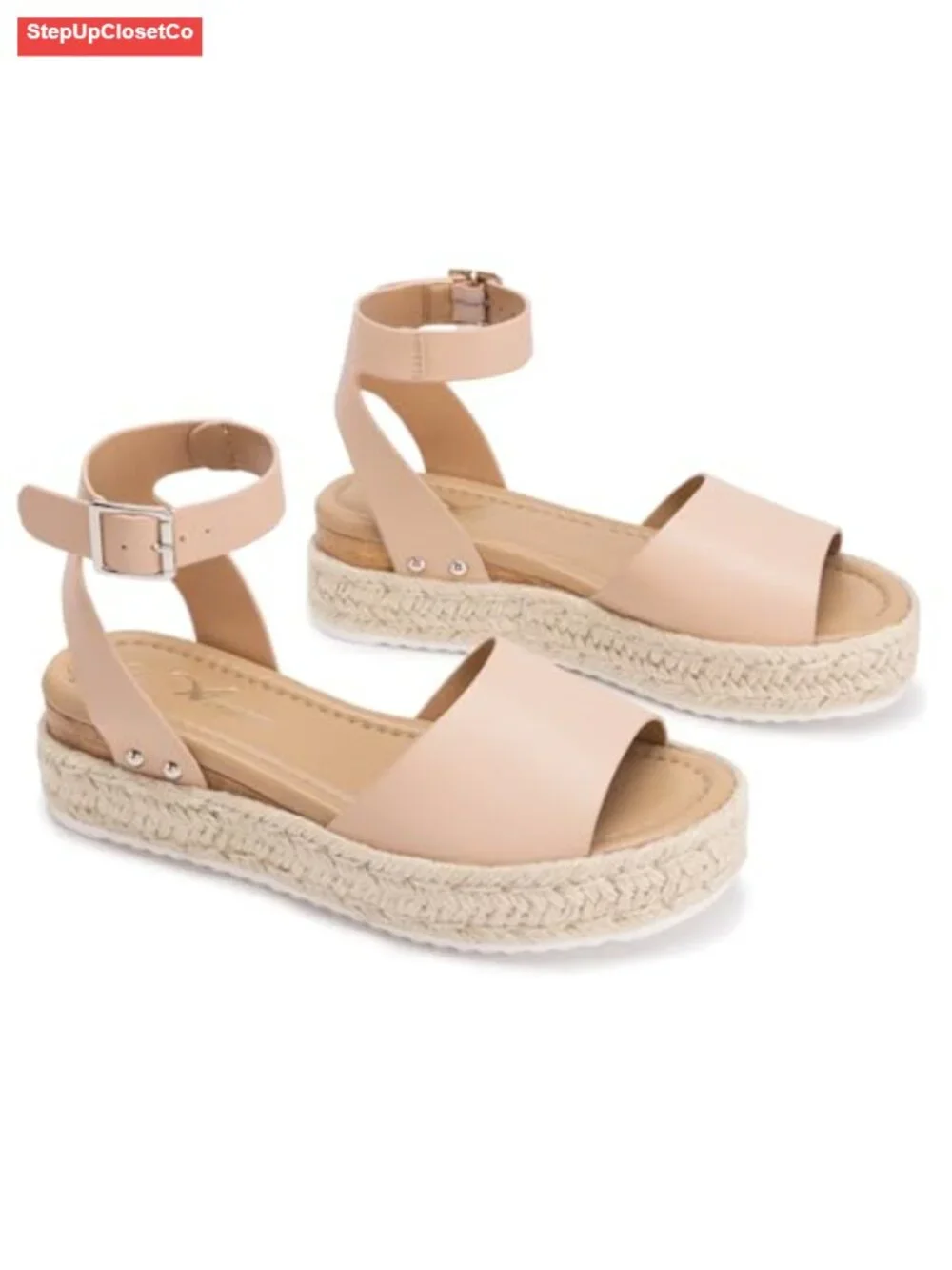 Women's Platform Espadrille Wedge Sandals Comfortable Open Toe Ankle Strap